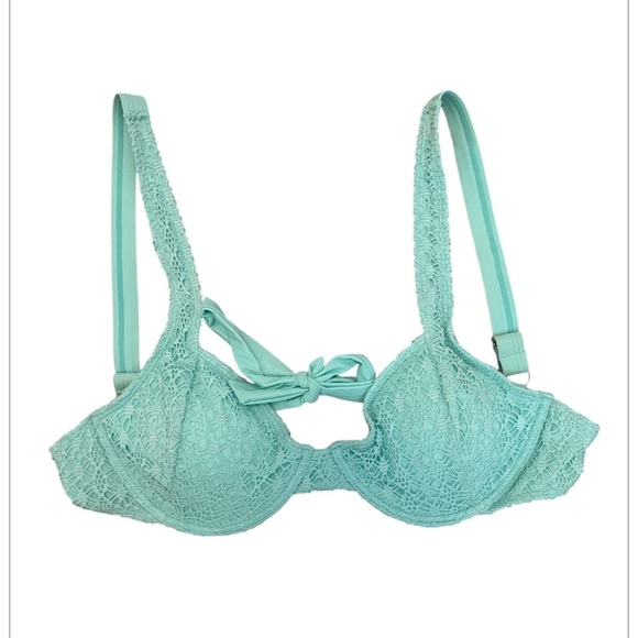 Women’s Berlook Tropical Teal Bikini TOP only, size Medium - Picture 5 of 7